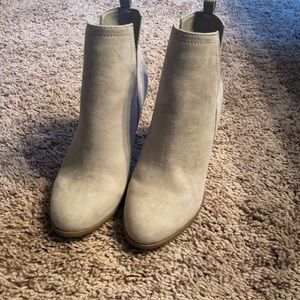 Express grey slip on booties